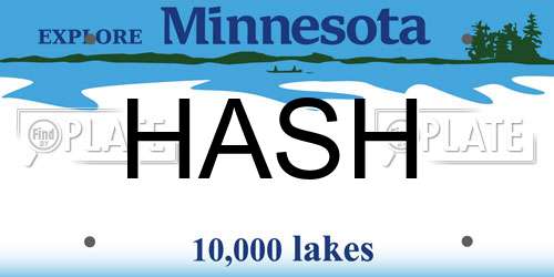 HASH Minnesota License Plate