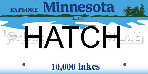 HATCH Minnesota License Plate