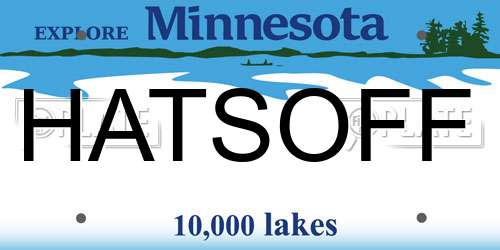 HATSOFF Minnesota License Plate