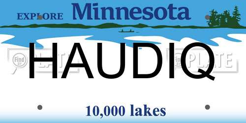 HAUDIQ Minnesota License Plate