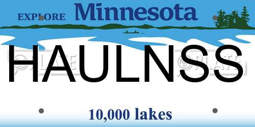 HAULNSS Minnesota License Plate