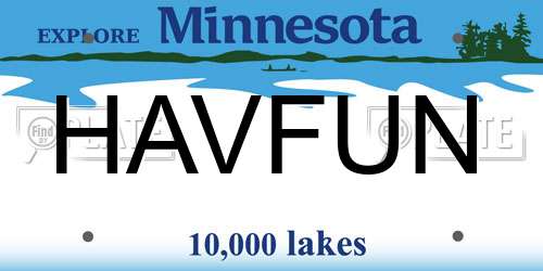 HAVFUN Minnesota License Plate