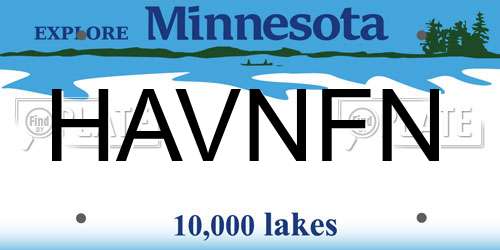 HAVNFN Minnesota License Plate