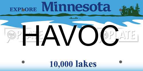 HAVOC Minnesota License Plate