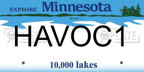 HAVOC1 Minnesota License Plate