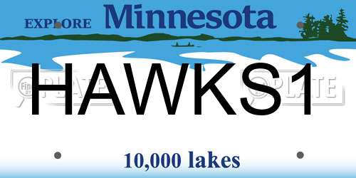 HAWKS1 Minnesota License Plate