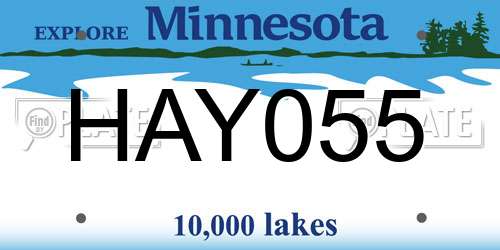 HAY055 Minnesota License Plate