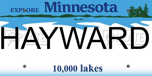 HAYWARD Minnesota License Plate