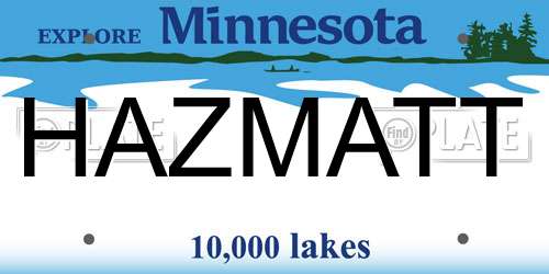 HAZMATT Minnesota License Plate