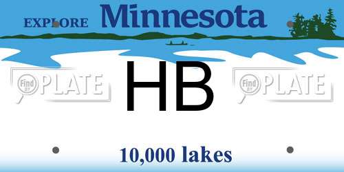 HB Minnesota License Plate