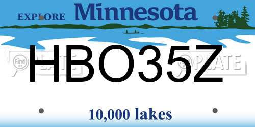 HBO35Z Minnesota License Plate