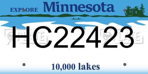 HC22423 Minnesota License Plate