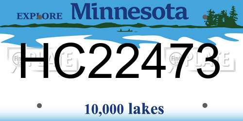 HC22473 Minnesota License Plate
