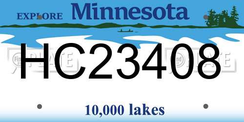 HC23408 Minnesota License Plate