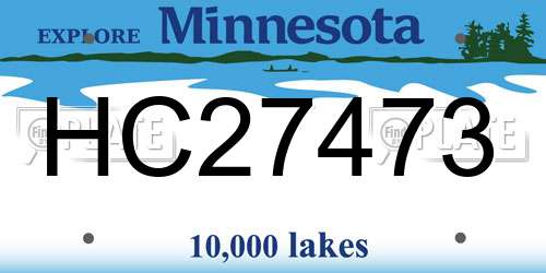 HC27473 Minnesota License Plate
