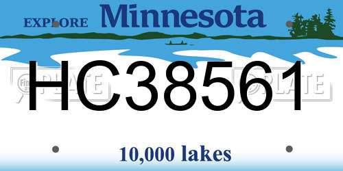 HC38561 Minnesota License Plate