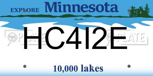 HC4I2E Minnesota License Plate
