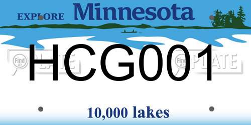 HCG001 Minnesota License Plate
