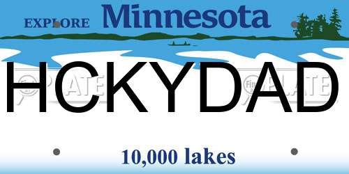 HCKYDAD Minnesota License Plate