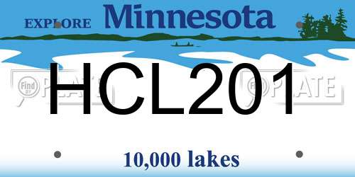 HCL201 Minnesota License Plate