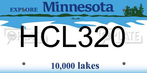 HCL320 Minnesota License Plate