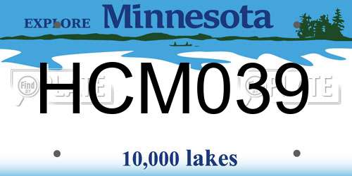 HCM039 Minnesota License Plate