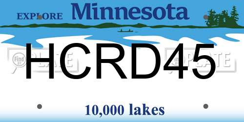 HCRD45 Minnesota License Plate