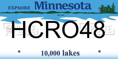 HCRO48 Minnesota License Plate