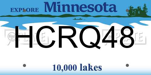 HCRQ48 Minnesota License Plate