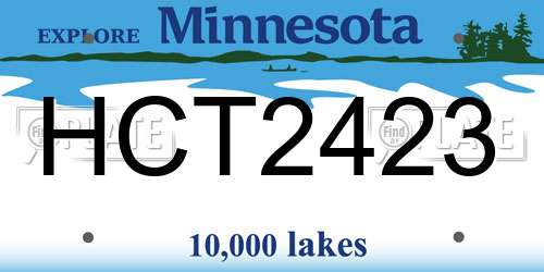 HCT2423 Minnesota License Plate