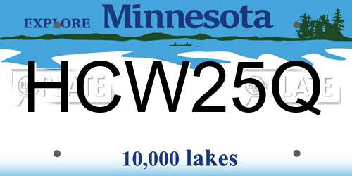 HCW25Q Minnesota License Plate