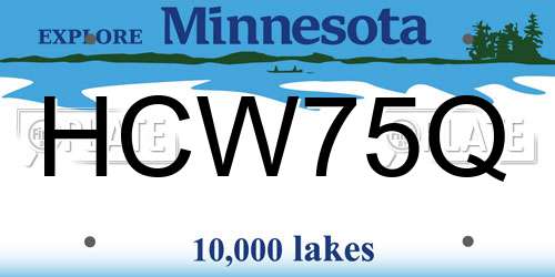 HCW75Q Minnesota License Plate