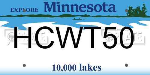HCWT50 Minnesota License Plate