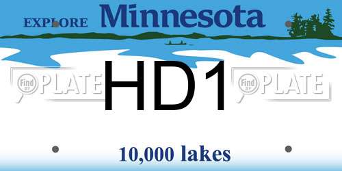 HD1 Minnesota License Plate