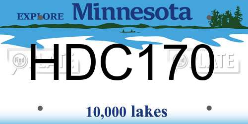 HDC170 Minnesota License Plate