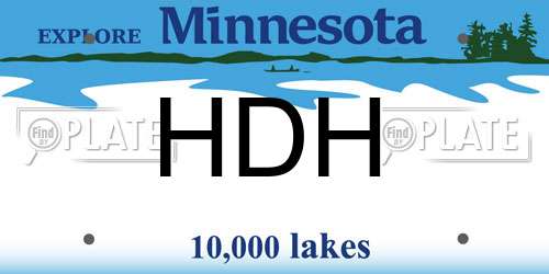 HDH Minnesota License Plate