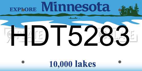 HDT5283 Minnesota License Plate