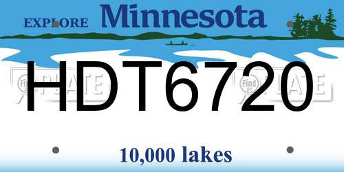 HDT6720 Minnesota License Plate