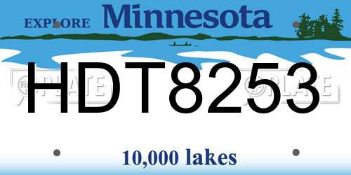 HDT8253 Minnesota License Plate