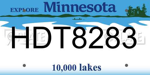 HDT8283 Minnesota License Plate