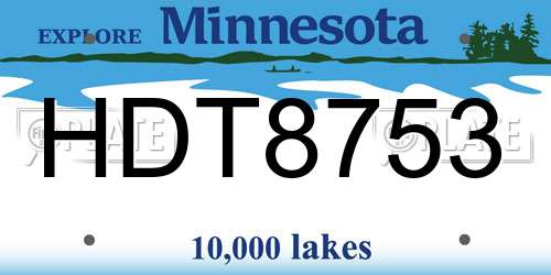HDT8753 Minnesota License Plate