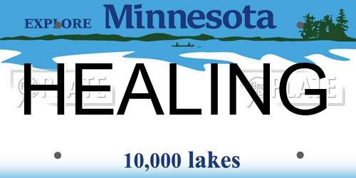 HEALING Minnesota License Plate