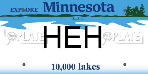 HEH Minnesota License Plate