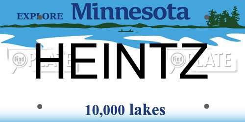 HEINTZ Minnesota License Plate