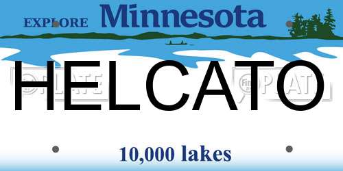 HELCATO Minnesota License Plate