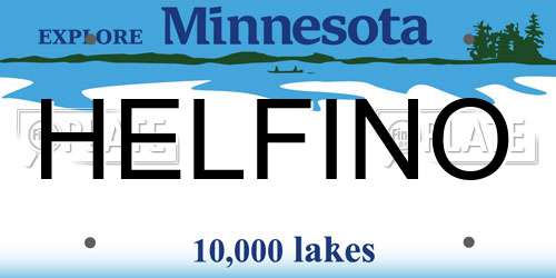 HELFINO Minnesota License Plate