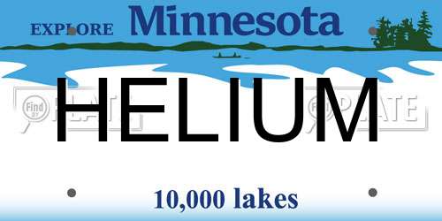 HELIUM Minnesota License Plate