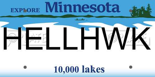 HELLHWK Minnesota License Plate
