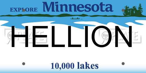 HELLION Minnesota License Plate