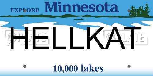 HELLKAT Minnesota License Plate
